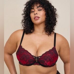 Torrid Plus Size 48B XO Plunge Push-Up Bra